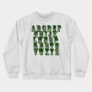 Green Canal Flowers Alphabet Crewneck Sweatshirt